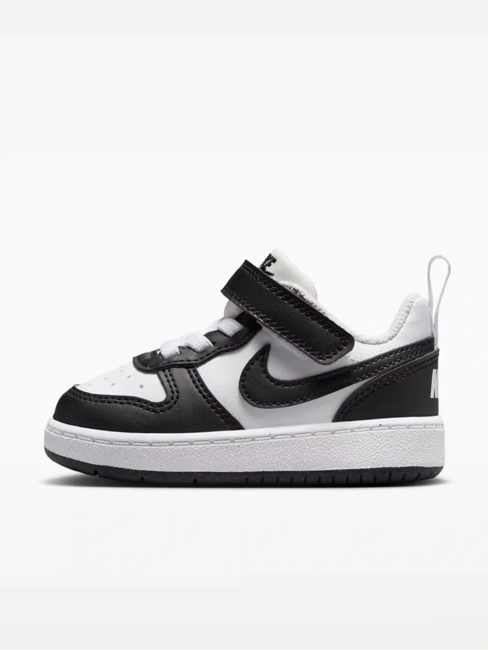 Nike Kids Black and White Low-Top Strap Sneaker
